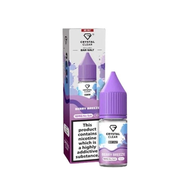 Liquid Crystal Clear Salts 10ml - Berry Breeze 20mg | Eliq Vapoteur
