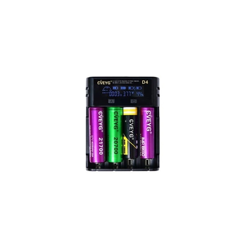 Ładowarka - CVEYG D4 LCD Charger | Eliq Vapoteur