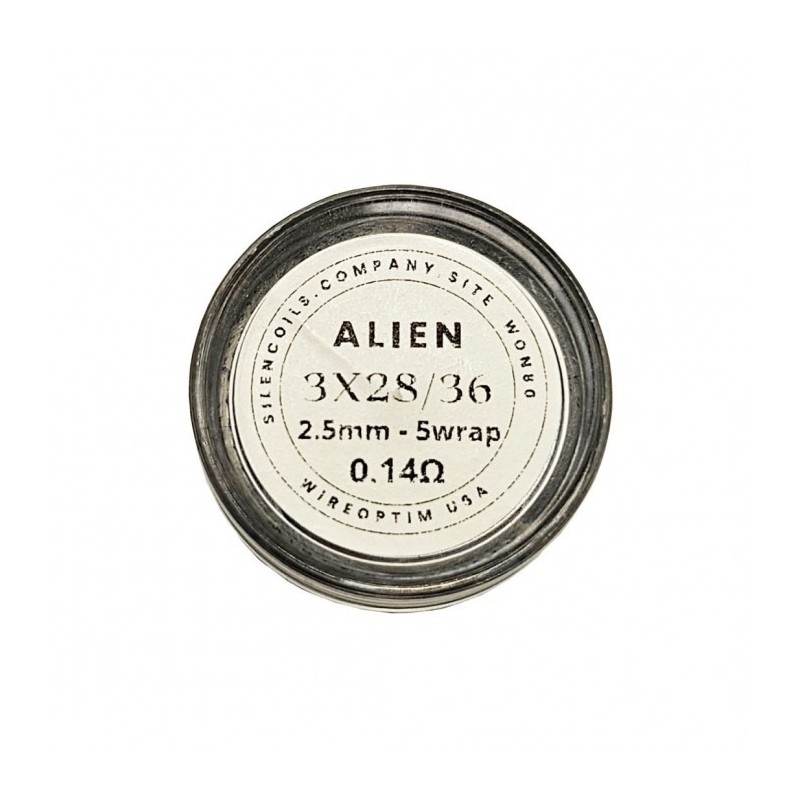 Grzałki SilenCoils Alien - 3x28/36 2.5mm 5w 0.14ohm | Eliq Vapoteur