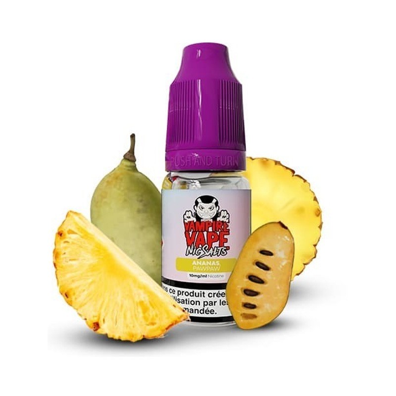 Liquid Vampire Vape Salt 10ml - Pineapple Dream (Ananas Pawpaw) 10mg | EliqVapoteur