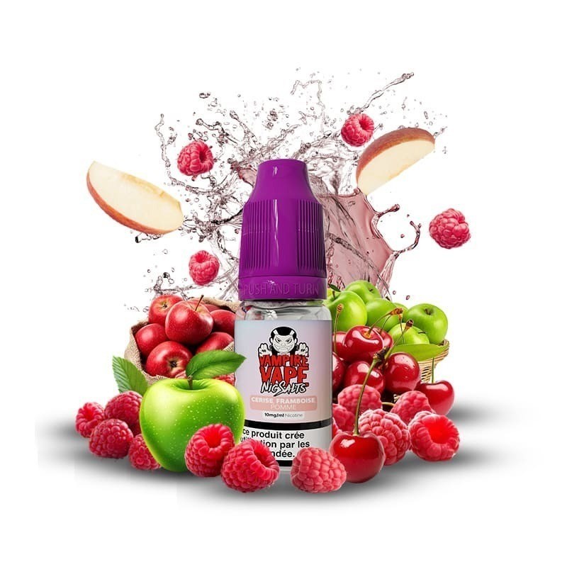 Liquid Vampire Vape Salt 10ml - Cherry Rasp Apple (Cherry Raspberry Apple) 10mg | EliqVapoteur