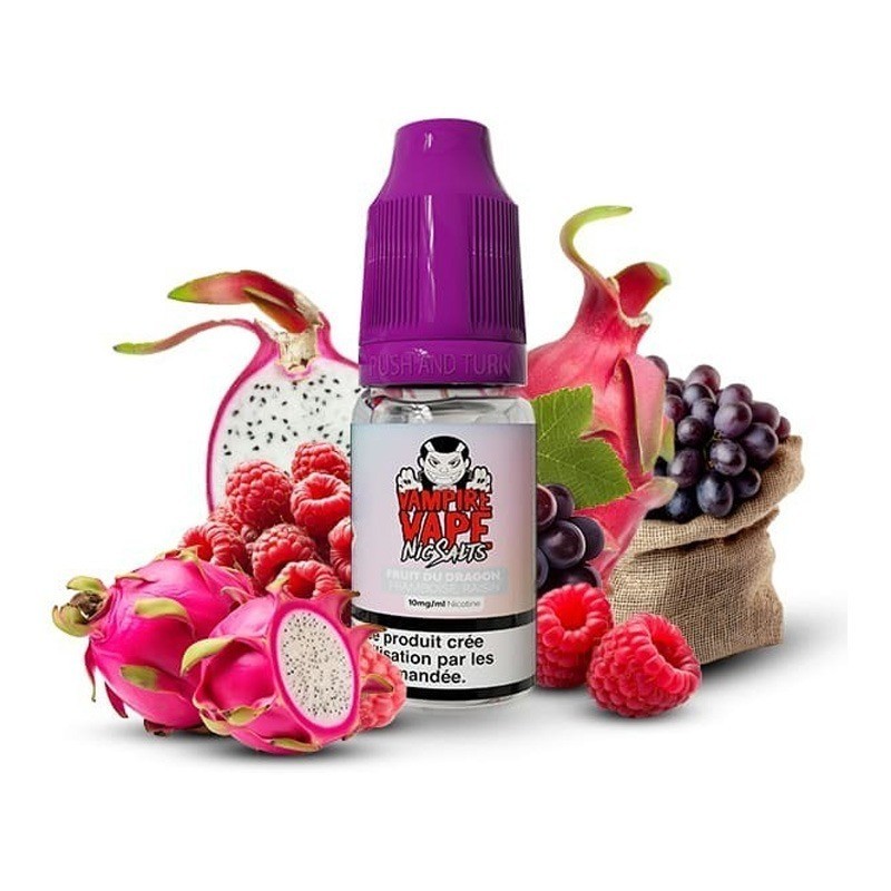 E-liquide Vampire Vape Salt 10ml - Dragonfruit Rasp Grape (Fruit du Dragon Framboise Raisin) 10mg | EliqVapoteur