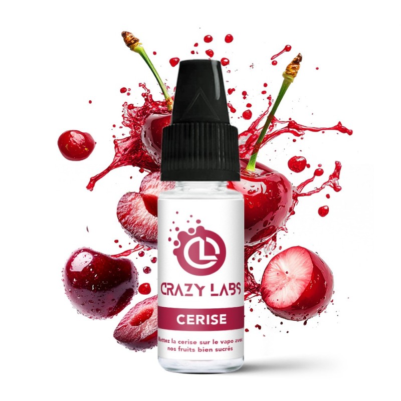 E-liquide Crazy Labs 10ml - Cerise 12mg | EliqVapoteur
