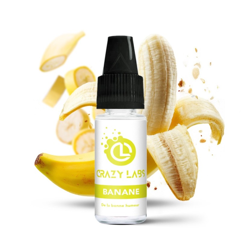 E-liquide Crazy Labs 10ml - Banane 6mg | EliqVapoteur