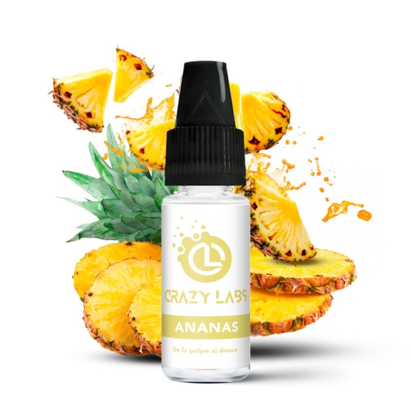 Liquid Crazy Labs 10ml - Ananas 12mg | EliqVapoteur