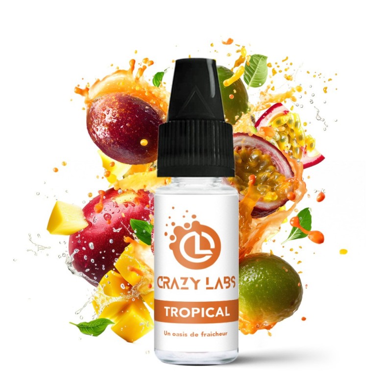E-liquide Crazy Labs 10ml - Tropical 6mg | EliqVapoteur