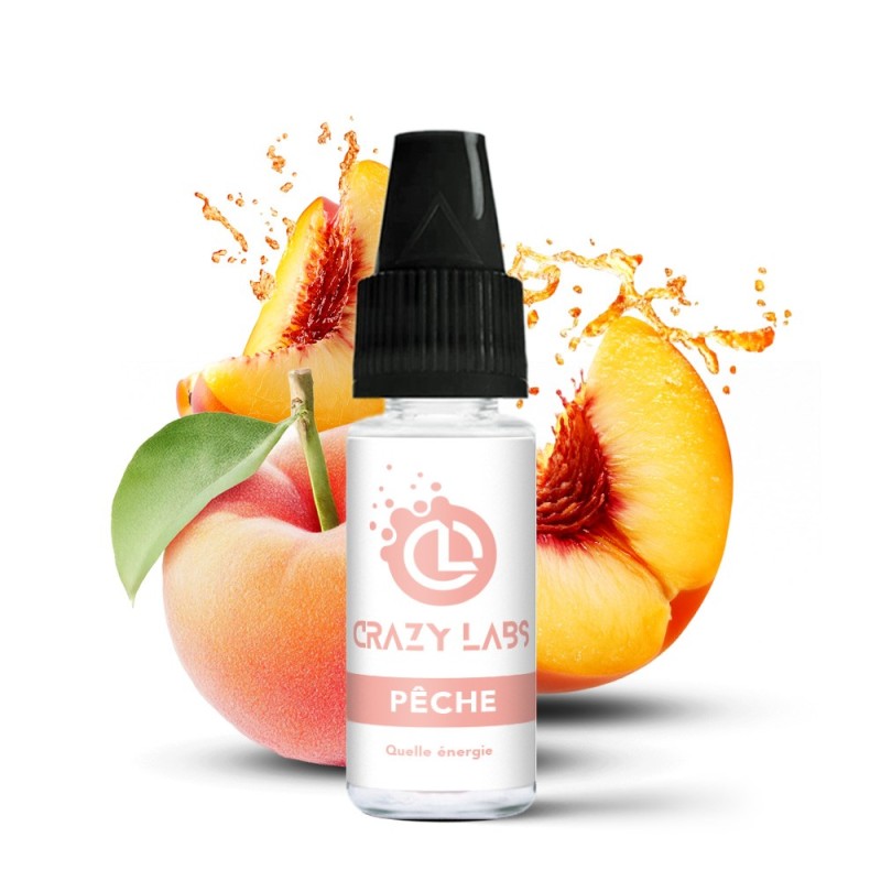 Crazy Labs E-liquid 10ml - Pêche 12mg | EliqVapoteur