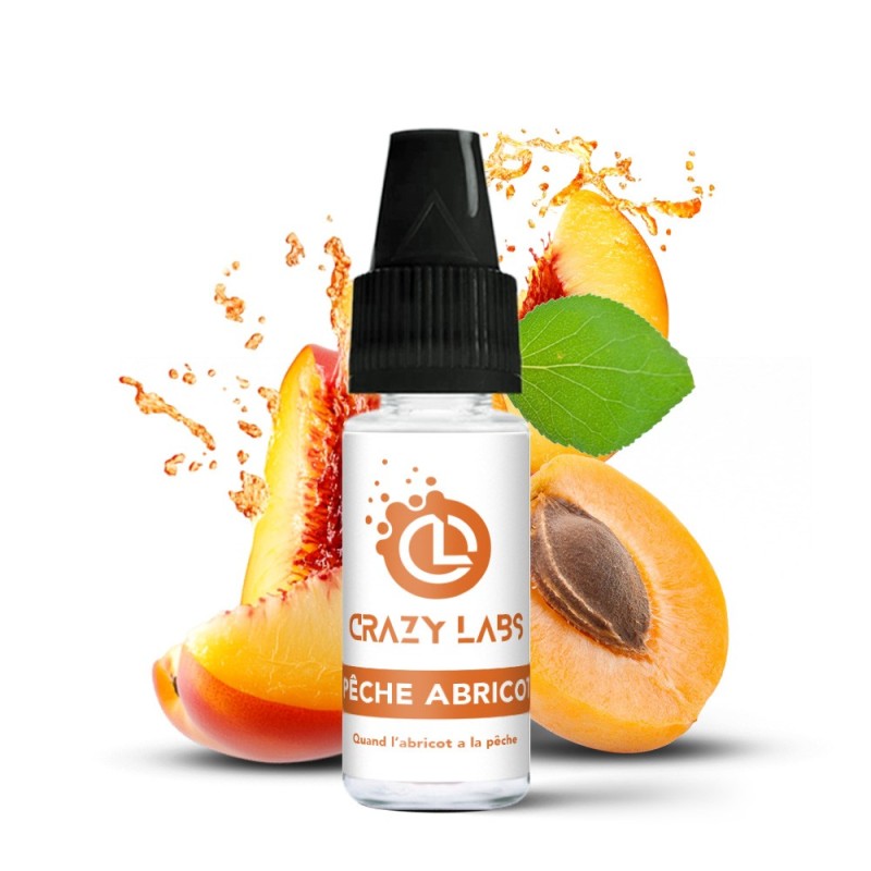 Crazy Labs E-liquid 10ml - Pêche Abricot 6mg | EliqVapoteur