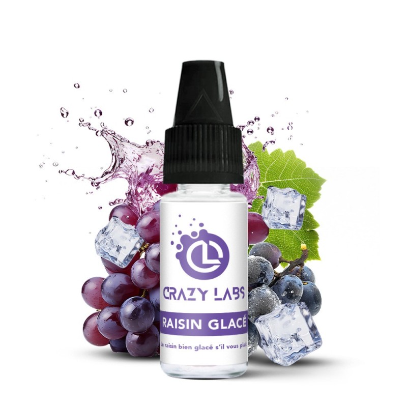 Crazy Labs E-liquid 10ml - Raisin Glacé 12mg | EliqVapoteur
