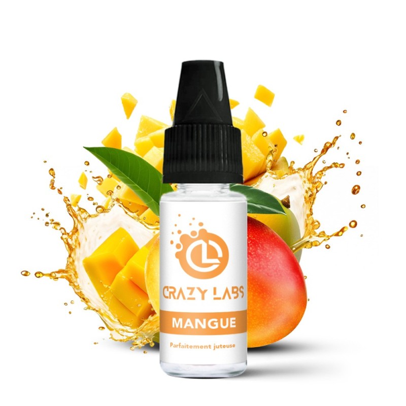 E-liquide Crazy Labs 10ml - Mangue 6mg | EliqVapoteur