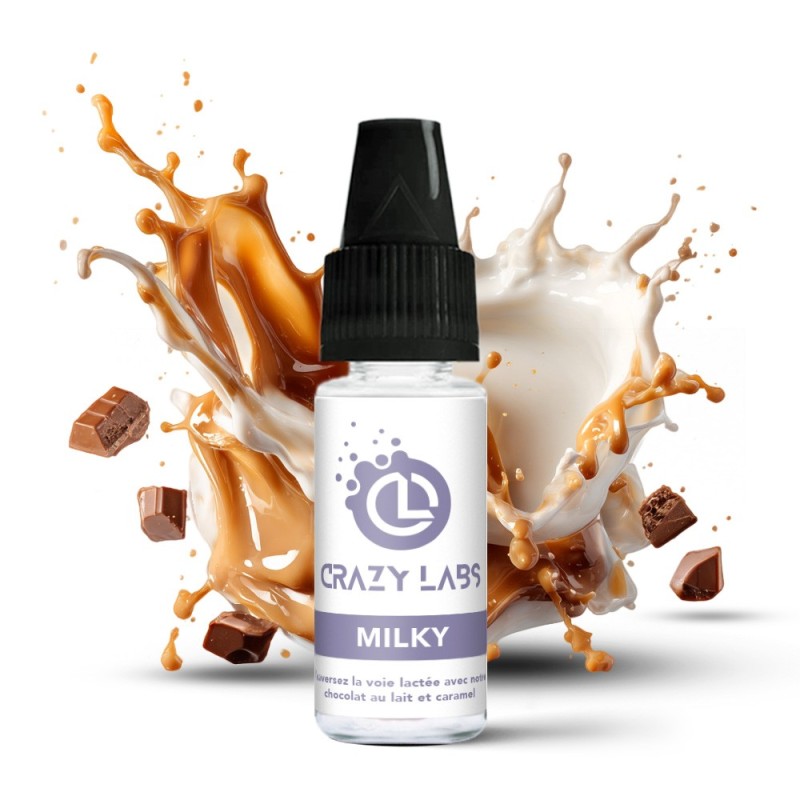 E-liquide Crazy Labs 10ml - Milky 6mg | EliqVapoteur