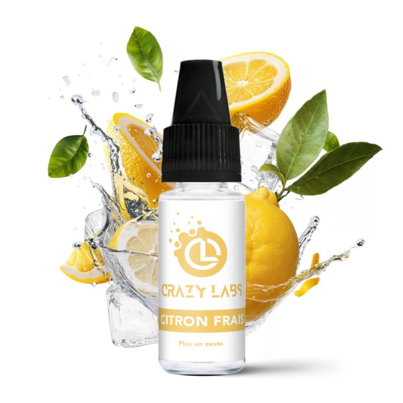 Crazy Labs E-liquid 10ml - Citron Frais 12mg | EliqVapoteur