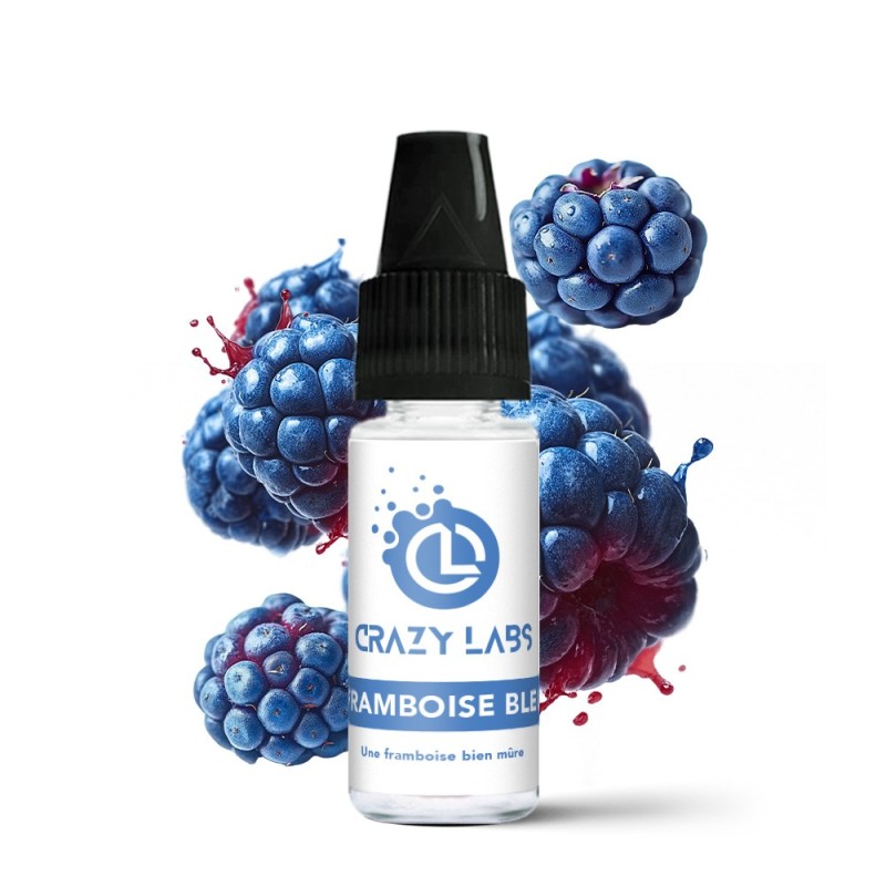E-liquide Crazy Labs 10ml - Framboise Bleu 6mg | EliqVapoteur