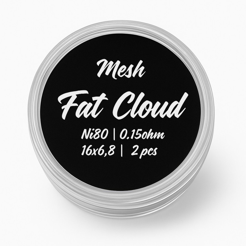 Mesh Fat Cloud Ni80 0.15 Ω 16×6.8 mm - 2 pcs | EliqVapoteur