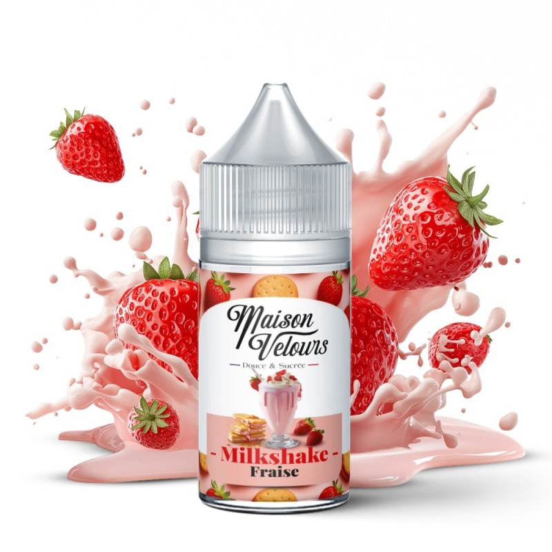 Arôme Maison Velours 30ml - Milkshake Fraise | EliqVapoteur