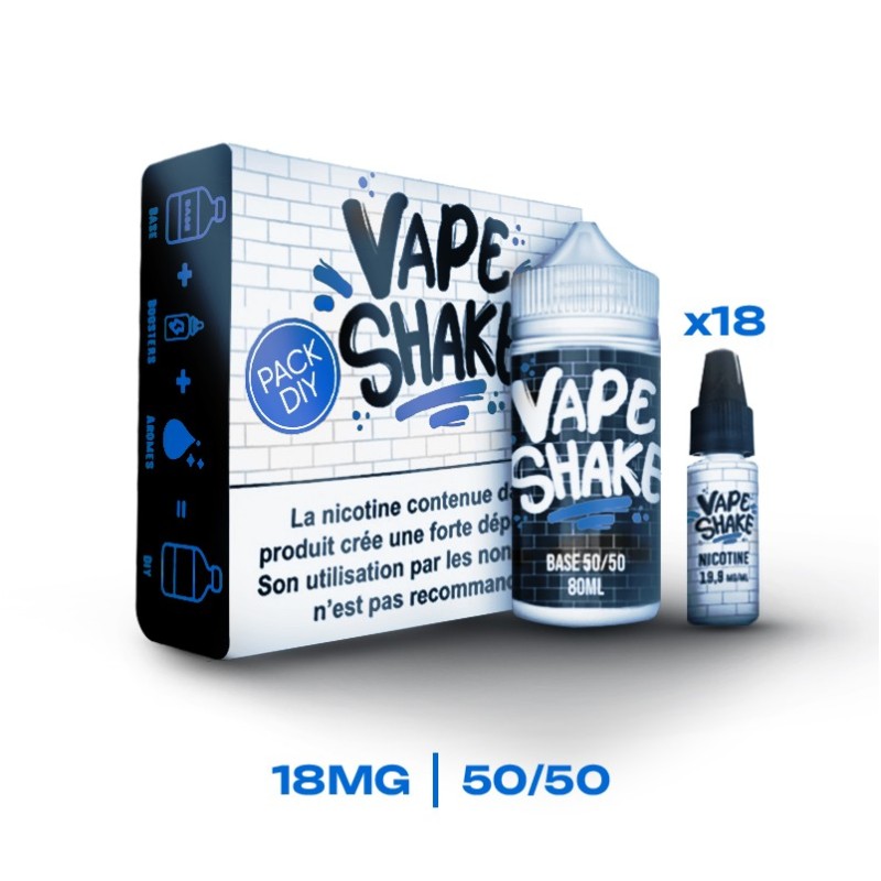 Pack DIY Vape Shake - 18MG 50/50 200ML | EliqVapoteur
