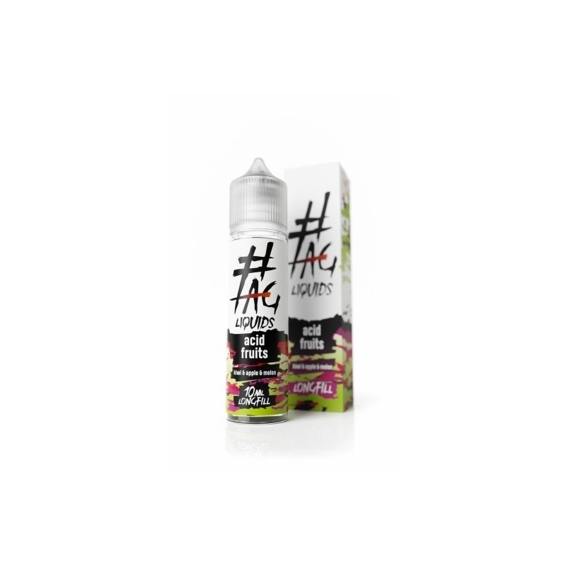 Longfill Hasztag TAG 10/60ml - Acid Fruits (A25) | Eliq Vapoteur