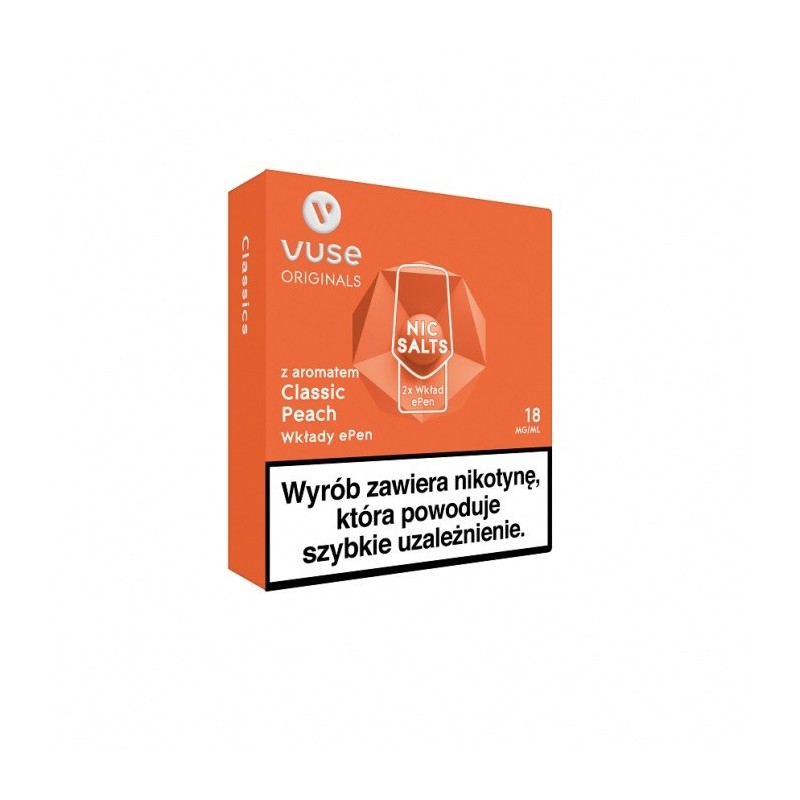 Vuse ePod Classic Peach 18mg /ml (2 szt.) | Eliq Vapoteur