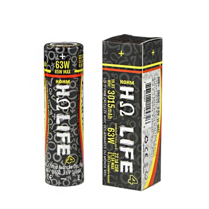 18650 Hohm Life 4 Battery 3015 mAh - Hohm Tech | EliqVapoteur