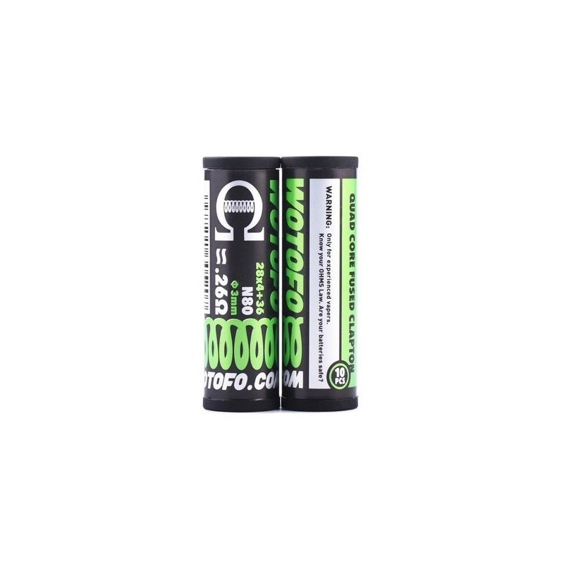 Wotofo - N80 Prebuilt Coil - quad core fused clapton 28x4+36 0.26ohm | Eliq Vapoteur