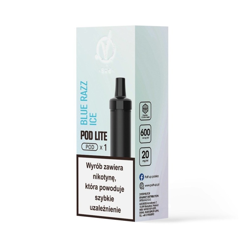 Kartridż Wkład Cubo Pod 20mg 2ml - Blue Razz Ice (A25) | Eliq Vapoteur