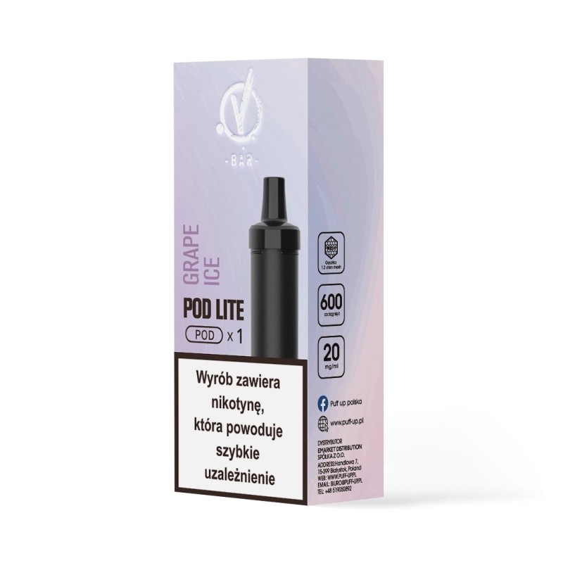 Kartridż Wkład Cubo Pod 20mg 2ml - Grape Ice (A25) | Eliq Vapoteur