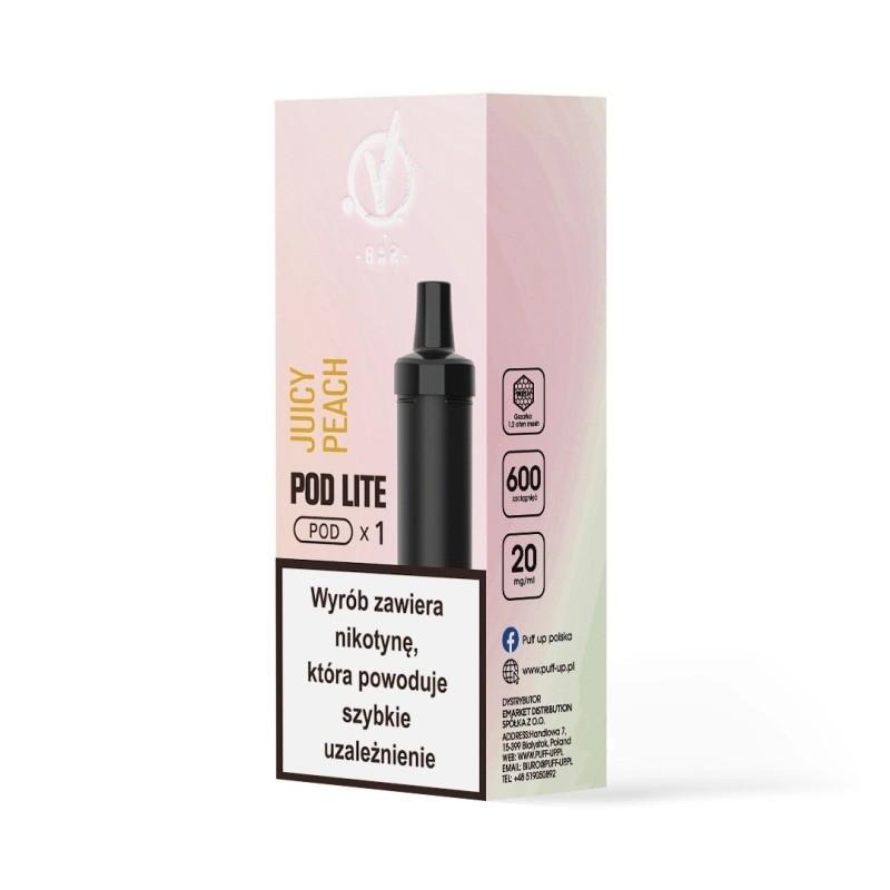 Kartridż Wkład Cubo Pod 20mg 2ml - Juicy Peach (A25) | Eliq Vapoteur