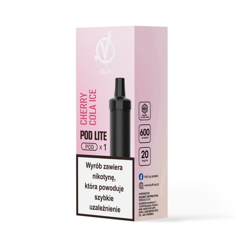 Kartridż Wkład Cubo Pod 20mg 2ml - Cherry Cola Ice (A25) | Eliq Vapoteur
