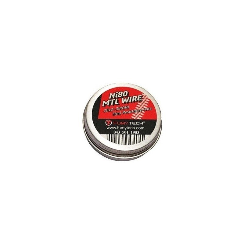 Drut Bobine Fused Clapton Ni80 MTL (28x2Ga + 38Ga 5m) - Fumytech | Eliq Vapoteur