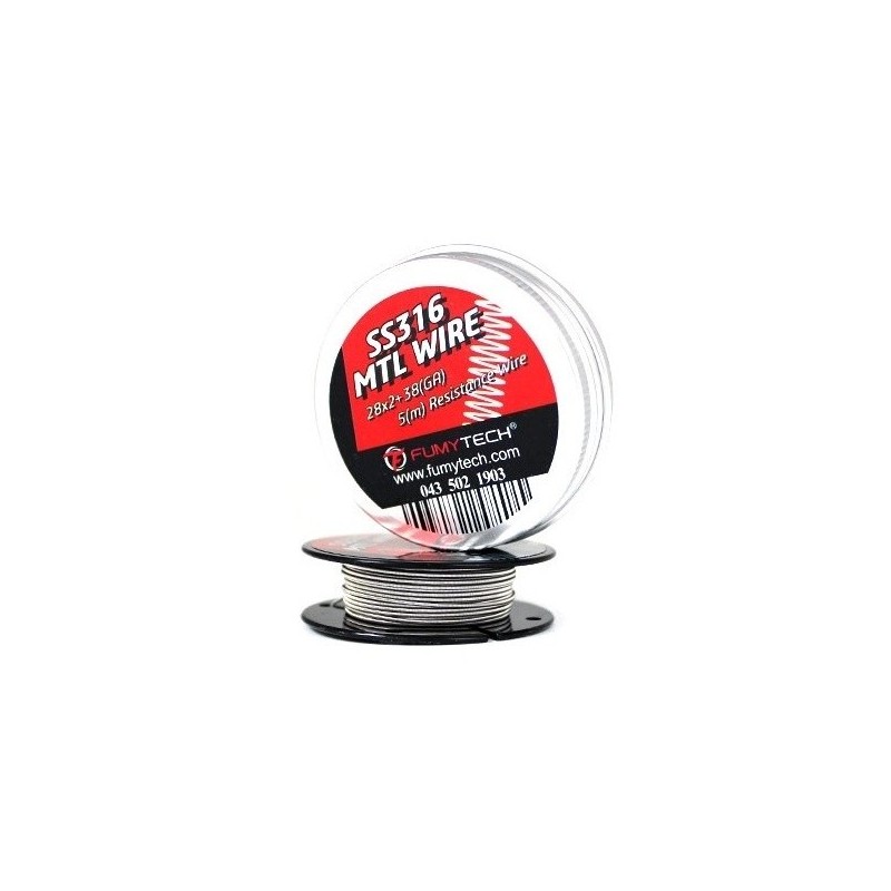 Drut Bobine Fused Clapton SS316 MTL (28x2Ga+38Ga 5m) - Fumytech | Eliq Vapoteur