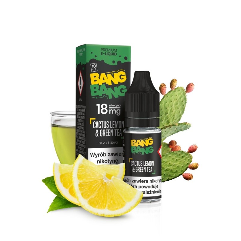 Liquid BANG BANG 10ml - Cactus Lemon & Green Tea 18mg (A25) | Eliq Vapoteur