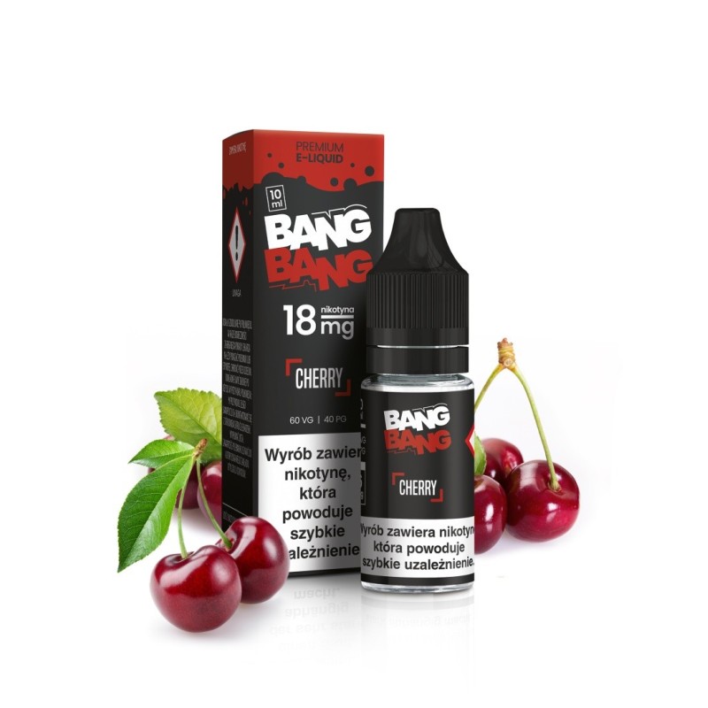 Liquid BANG BANG 10ml - Cherry 18mg (A25) | Eliq Vapoteur