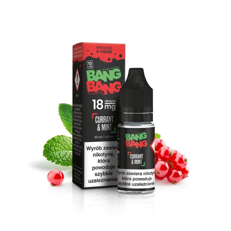 Liquid BANG BANG 10ml - Currant & Mint 18mg (A25) | Eliq Vapoteur