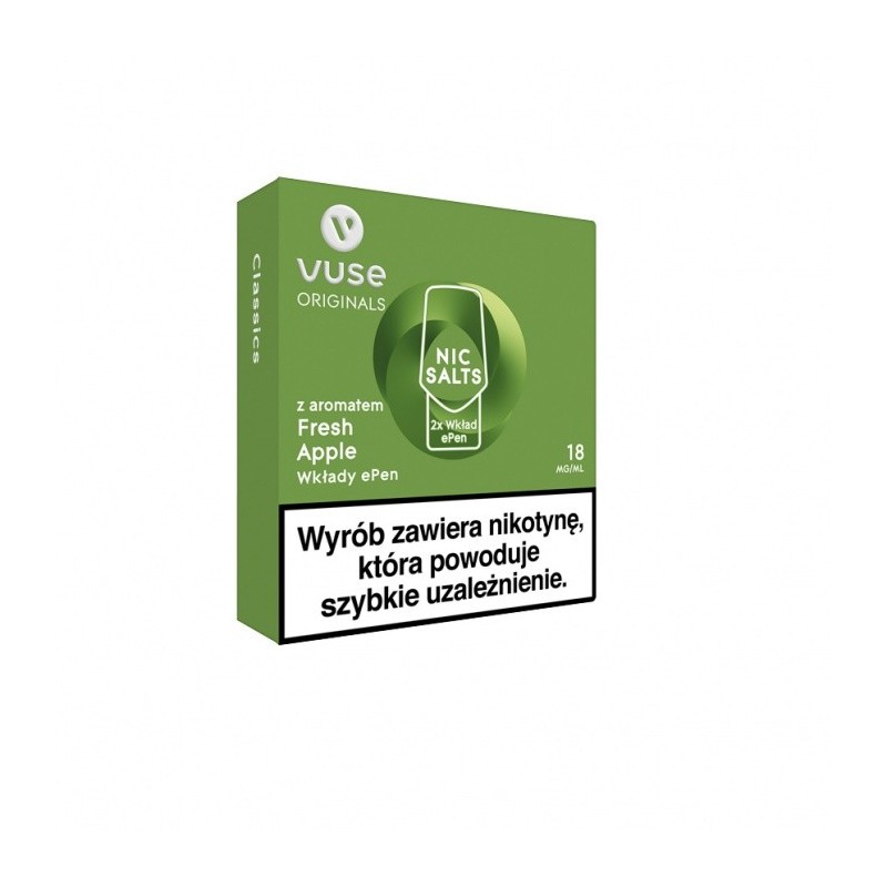 Wkłady do Vuse ePod z aromatem: Fresh Apple vPro 18mg/ml (2 szt.) | Eliq Vapoteur