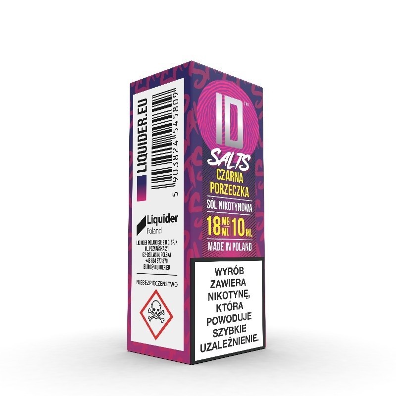 Liquid ID Salt - 10ml Czarna Porzeczka 18mg  (A25) | Eliq Vapoteur