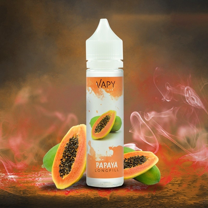 Longfill VAPY Premix 10/60ml - Papaya | Eliq Vapoteur