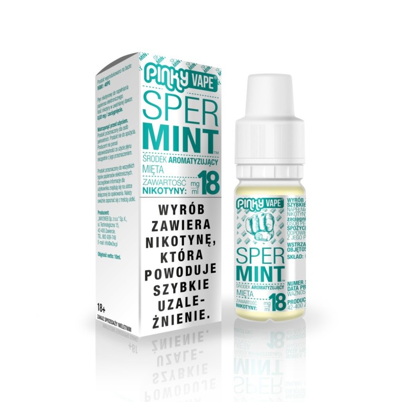 Liquid Pinky Vape - Sper Mint 18mg 10ml (A25) | Eliq Vapoteur