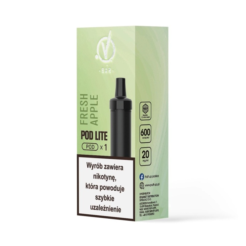 Kartridż Wkład Cubo Pod 20mg 2ml - Fresh Apple (A25) | Eliq Vapoteur