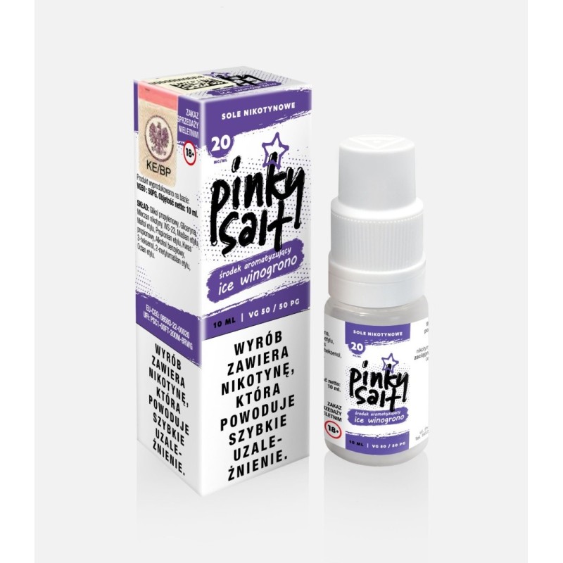 Liquid Pinky Vape Salt - 10ml Glace Raisin 20mg (A25) | Eliq Vapoteur