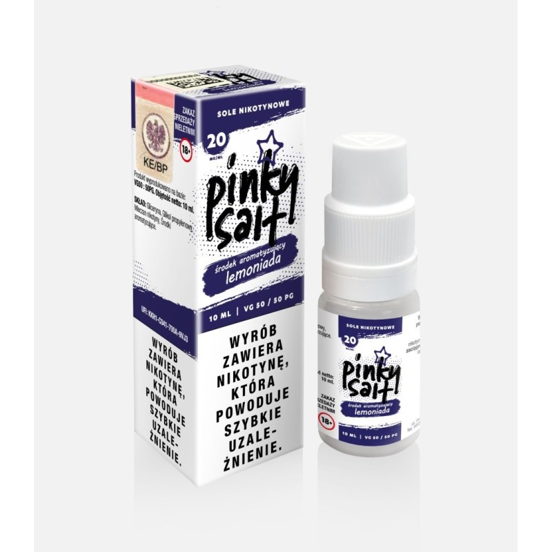 Liquid Pinky Vape Salt - 10ml Lemoniada 20mg (A25) | Eliq Vapoteur