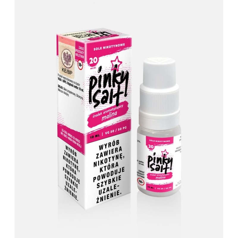 Pinky Vape Salt E-liquid - 10ml Raspberry 20mg | EliqVapoteur