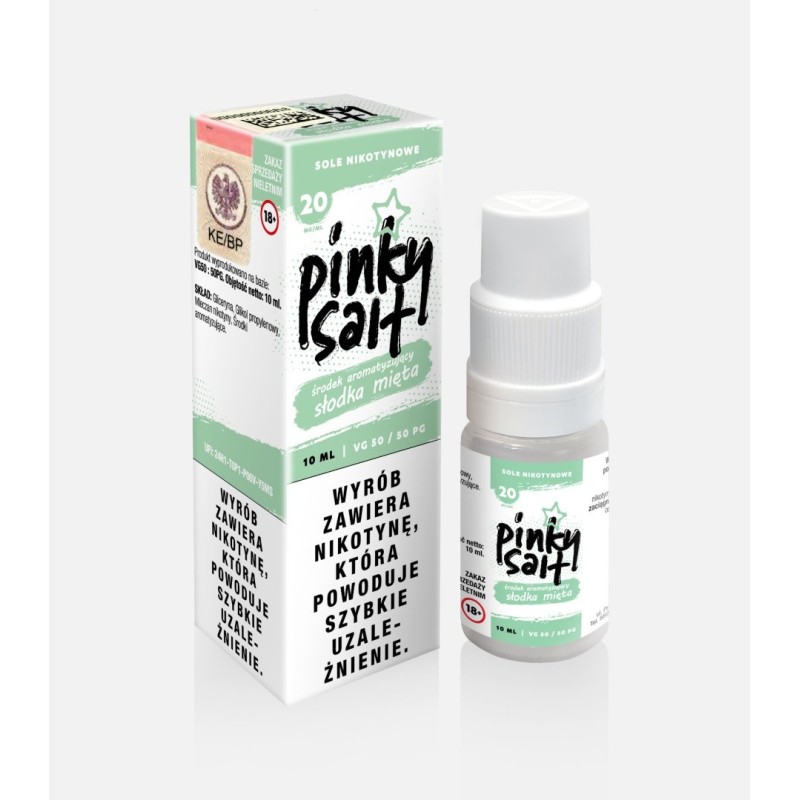 Liquid Pinky Vape Salt - 10ml Menthe douce 20mg (A25) | Eliq Vapoteur