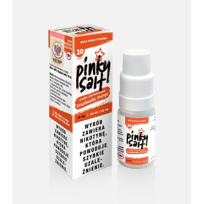 Liquid Pinky Vape Salt - 10ml Fraise Mangue 20mg (A25) | Eliq Vapoteur