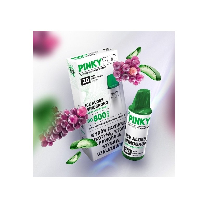 Pinky POD-Ice Aloe Grape Cartridge | Eliq Vapoteur