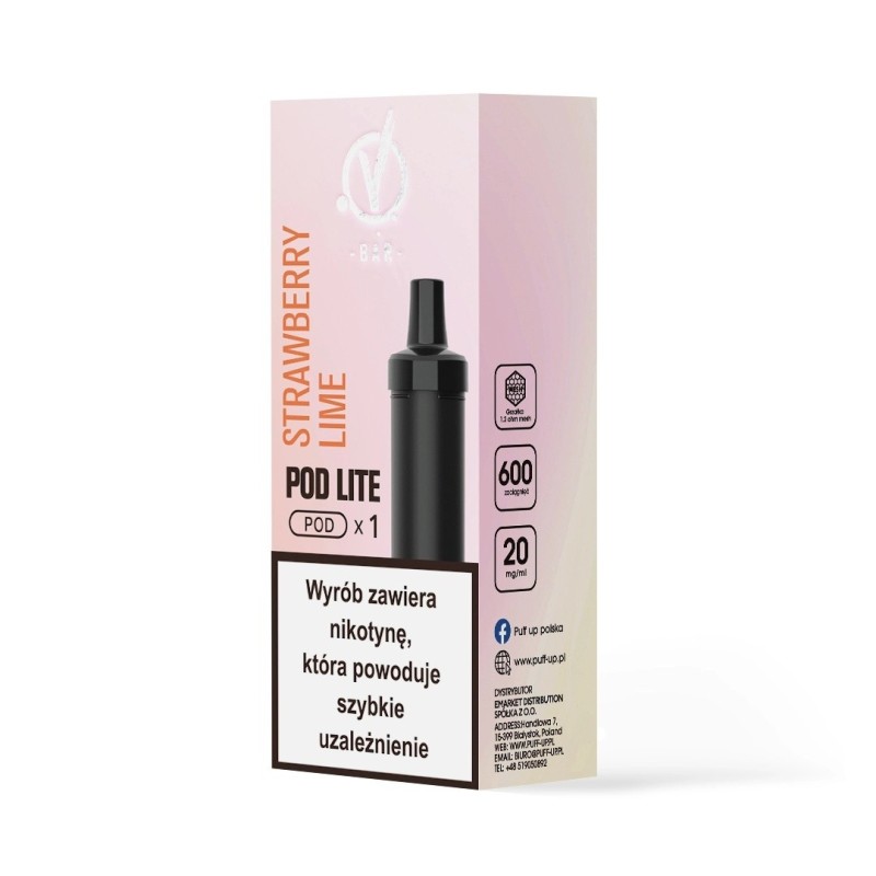 Kartridż Wkład Cubo Pod 20mg 2ml - Strawberry Lime (A25) | Eliq Vapoteur