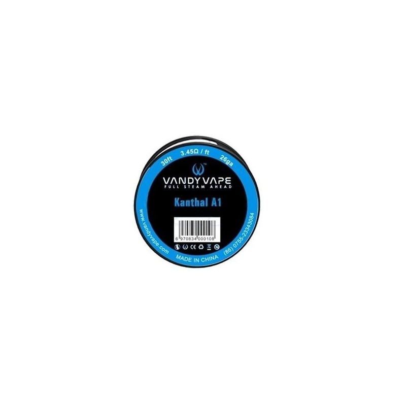 Drut Vandy Vape - Kanthal A1 26ga 30ft (3.45 OHM/ft) | Eliq Vapoteur