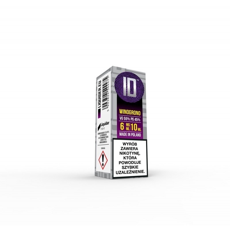 Liquid ID - 10ml Winogrono 6mg  (A25) | Eliq Vapoteur