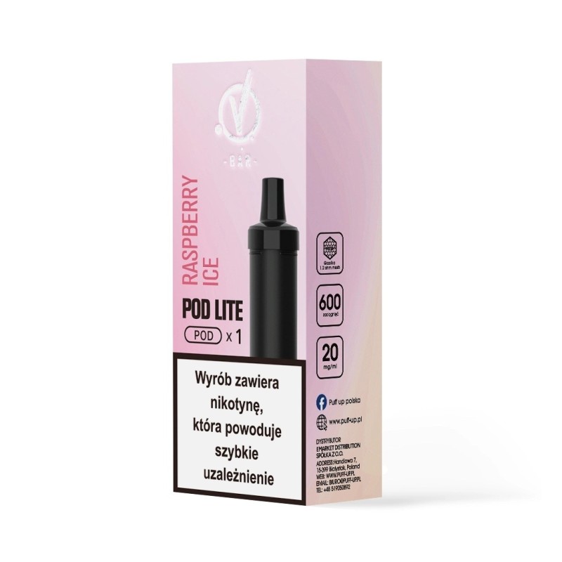 Kartridż Wkład Cubo Pod 20mg 2ml - Raspberry Ice (A25) | Eliq Vapoteur