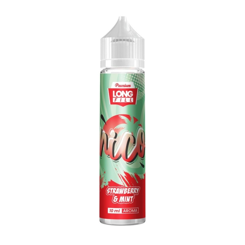 Longfill Nico 10/60ml - STRAWBERRY & MINT | Eliq Vapoteur
