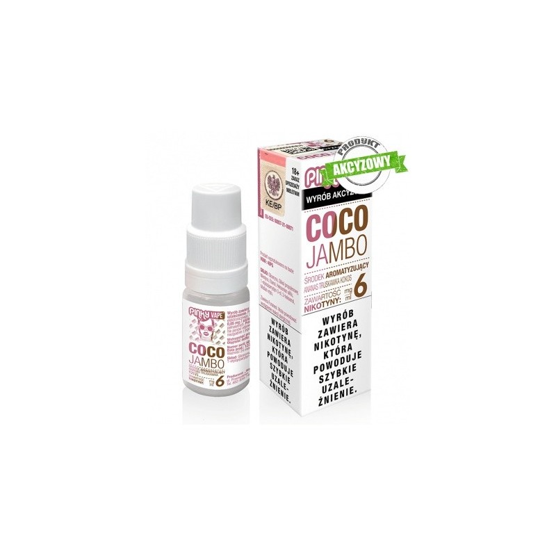 Liquid Pinky Vape - Coco Jambo 6mg 10ml (A25) | Eliq Vapoteur